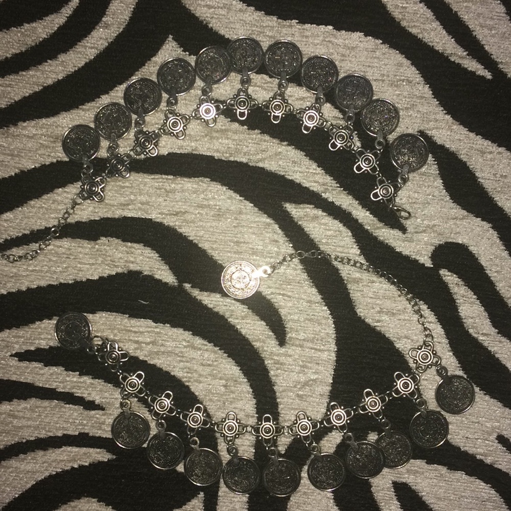 2 boho coin anklets ✨